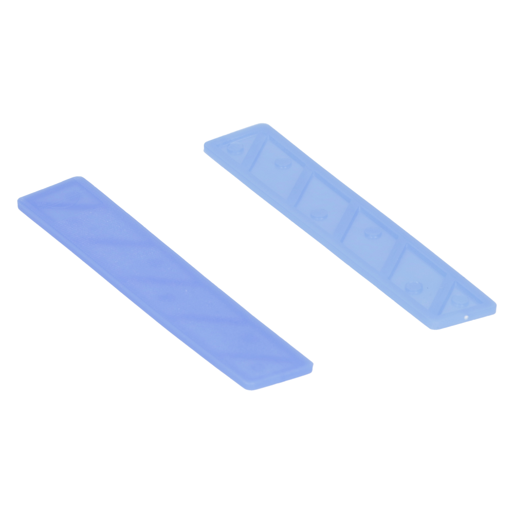 Glaswiggen 100x18.5x2mm  blauw (100)