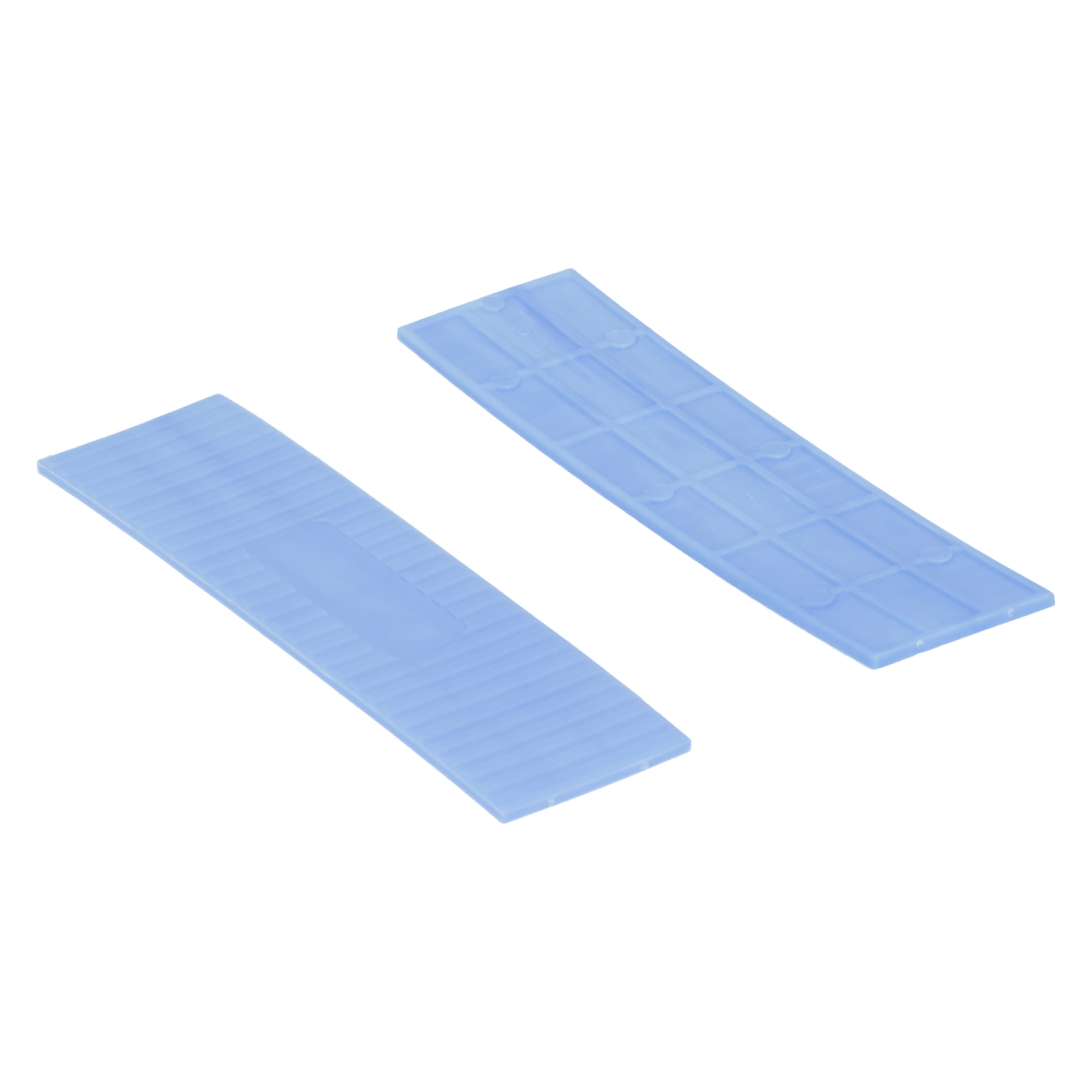 Glaswiggen 100x28x2mm blauw (100)