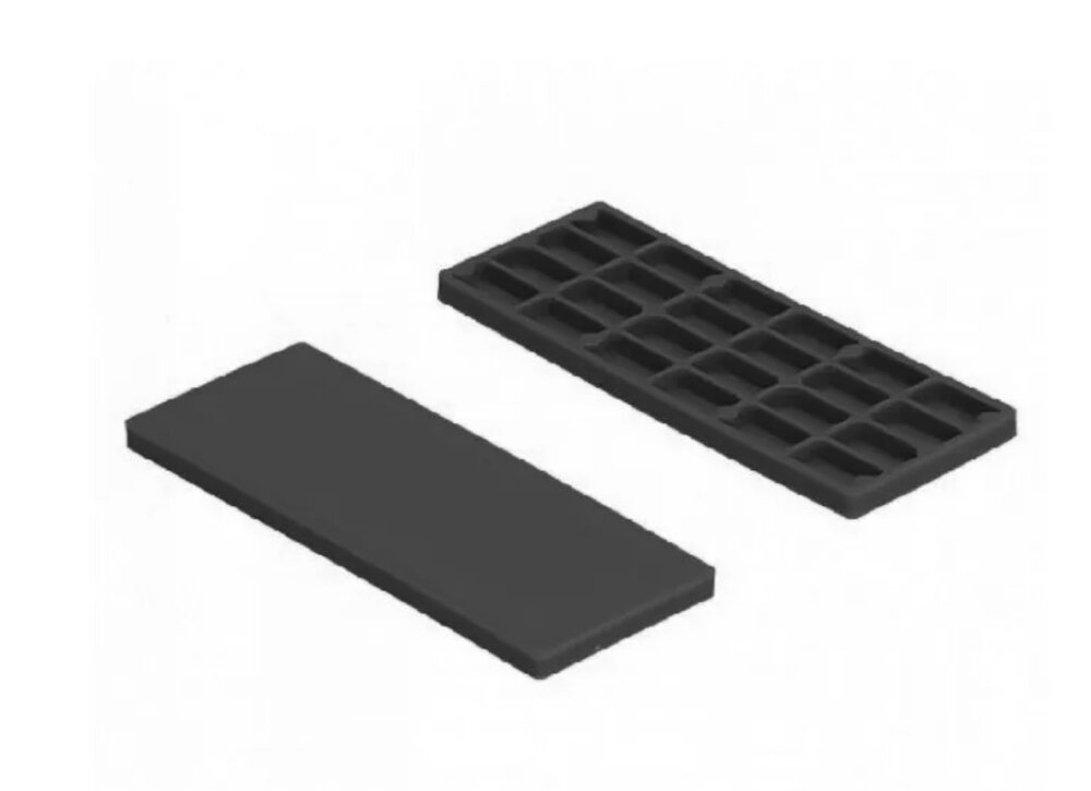 Glaswiggen 100x28x6mm zwart (100)