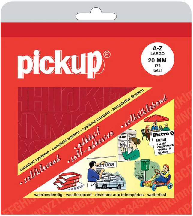 Pickup letterset largo20 rood