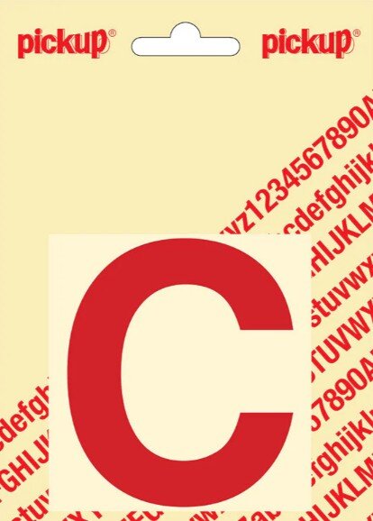 Pickup letter c 80mm rood