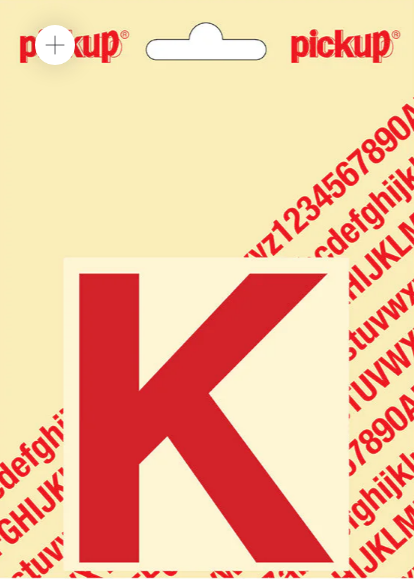 Pickup letter k 80mm rood
