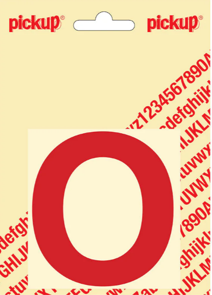 Pickup letter o 80mm rood