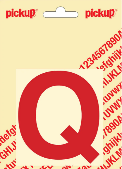 Pickup letter q 80mm rood