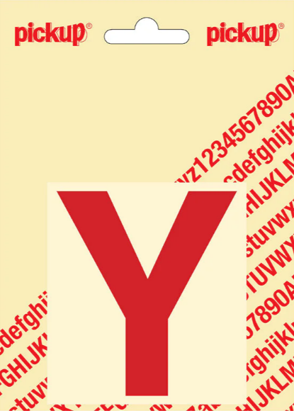 Pickup letter y 80mm rood