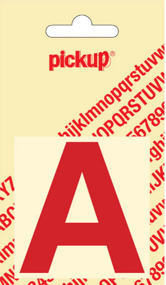 Pickup letter a 60mm rood