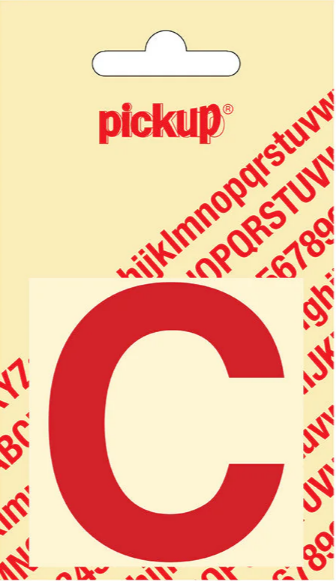 Pickup letter c 60mm rood