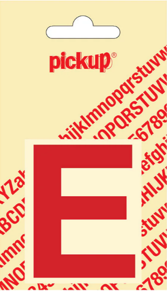 Pickup letter e 60mm rood