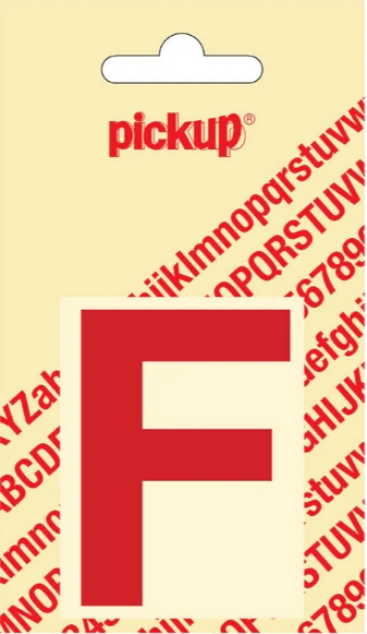 Pickup letter f 60mm rood