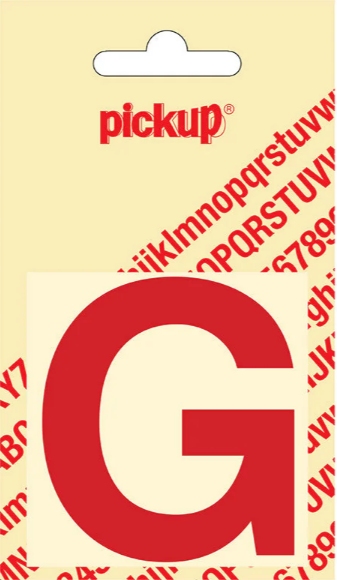 Pickup letter g 60mm rood