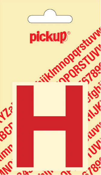 Pickup letter h 60mm rood