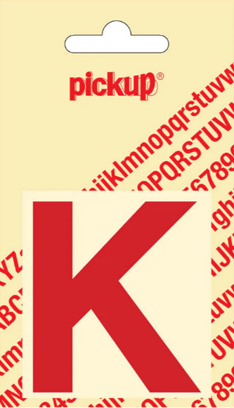 Pickup letter k rood