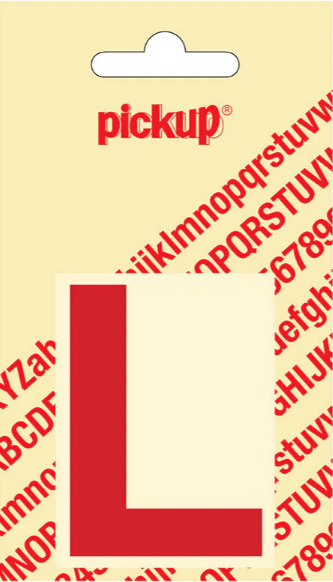 Pickup letter l 60mm rood