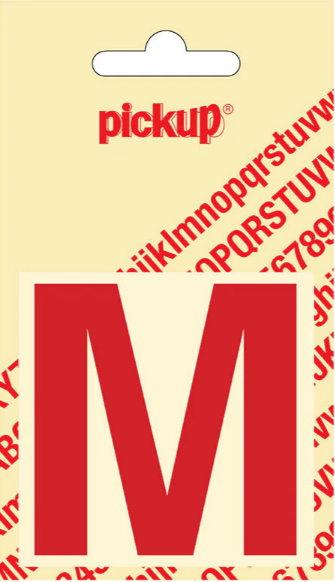 Pickup letter m 60mm  rood