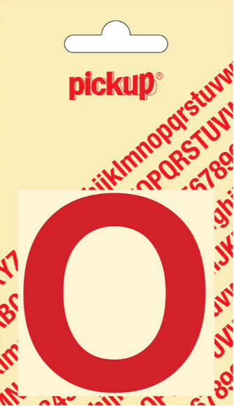Pickup letter o 60mm rood