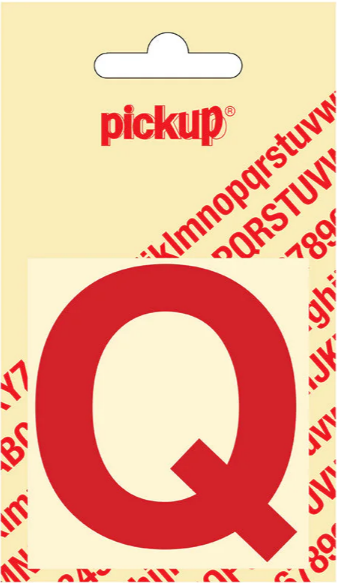 Pickup letter q 60mm rood