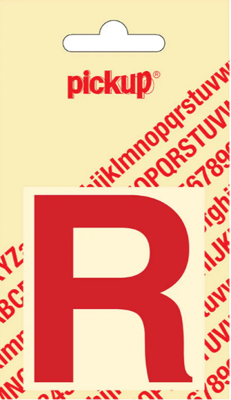 Pickup letter r 60mm rood