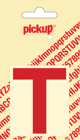 Pickup letter t 60mm rood
