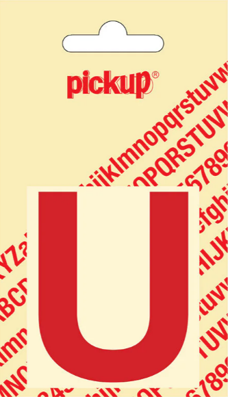 Pickup letter u 60mm rood