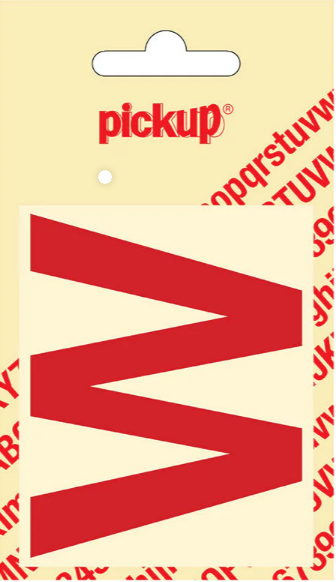Pickup letter w 60mm rood