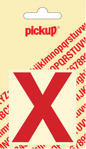 Pickup letter x 60mm rood
