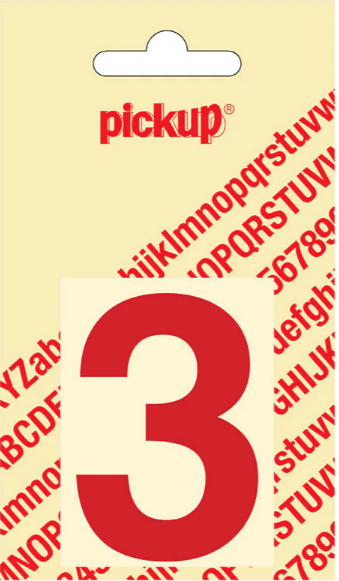 Pickup cyfer 3 60mm rood
