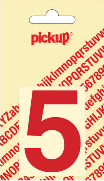 Pickup cyfer 5 60mm rood