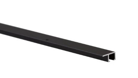 Schildery u-rail zwart        300cm