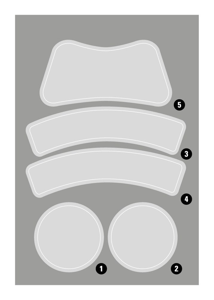 KASK transparante stickers