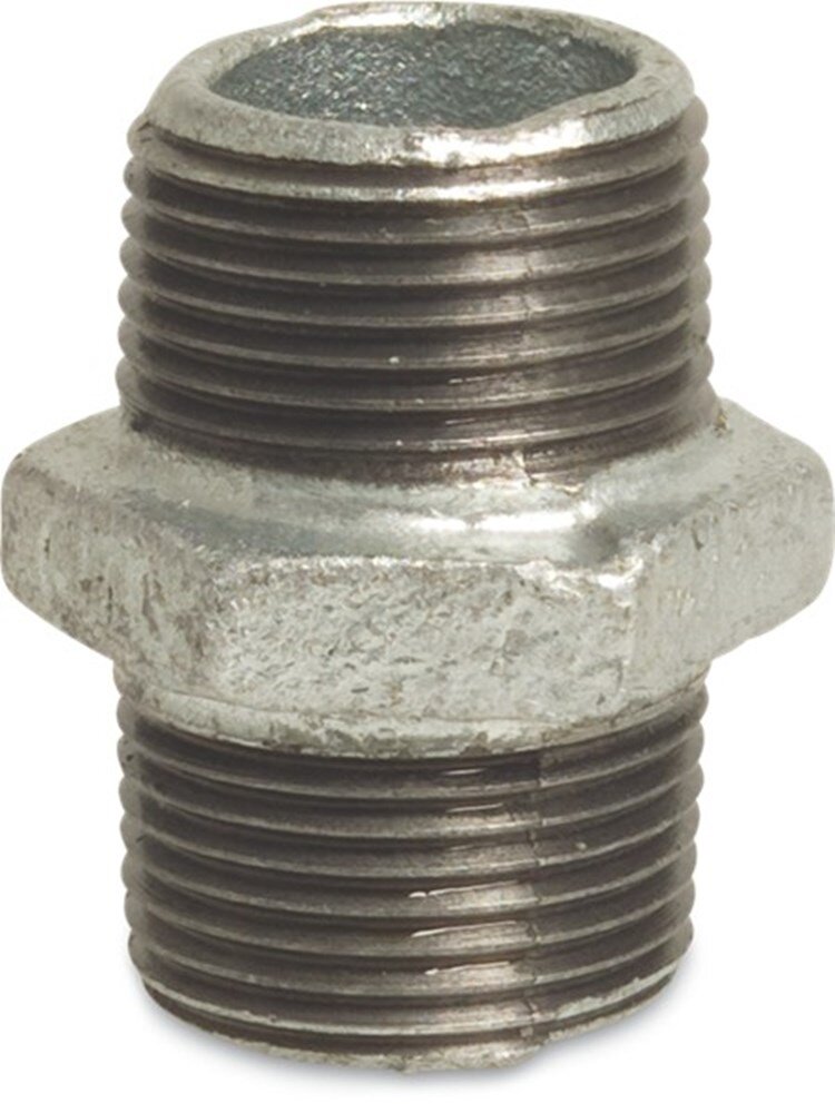 Nippel dubbel verz.nr280 bu    3/8"