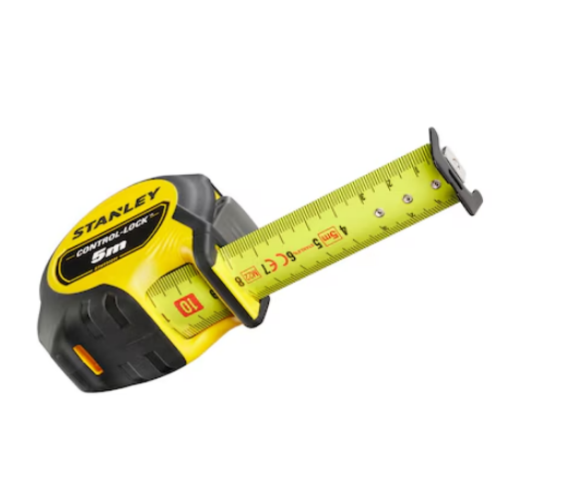 Stanley rolbandmaat control-lock 5m 25mm