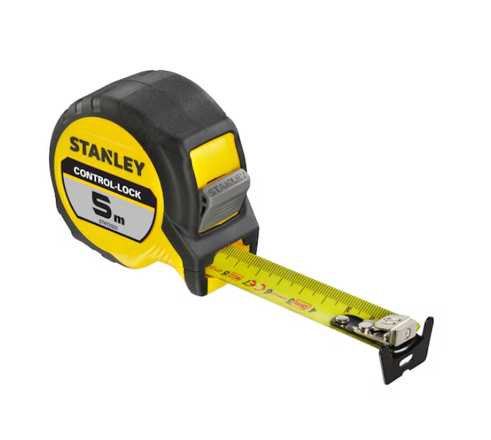 Stanley rolbandmaat control-lock 5m 25mm