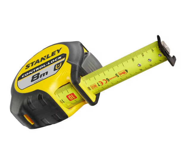 Stanley rolbandmaat control-lock 8m 25mm