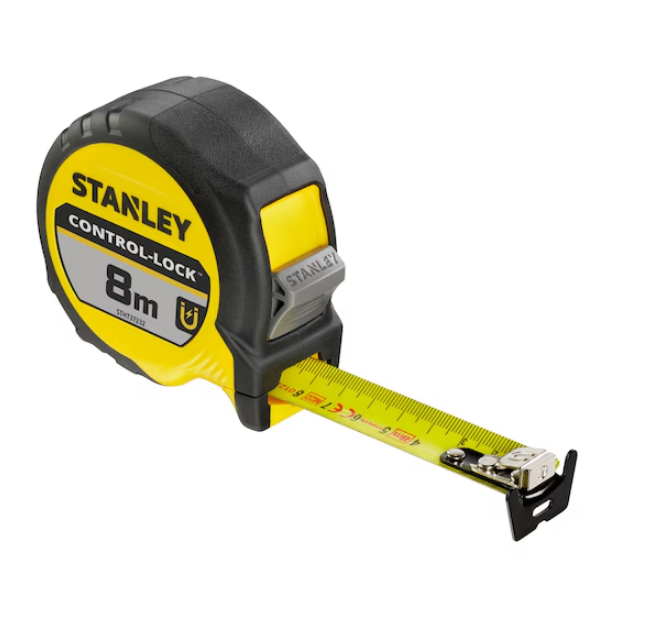 Stanley rolbandmaat control-lock 8m 25mm