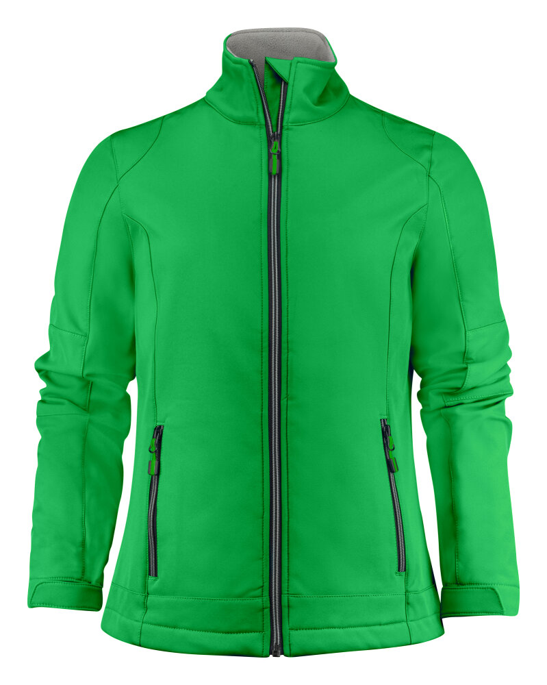 Printer dames trial softshell jas fr.groen XS