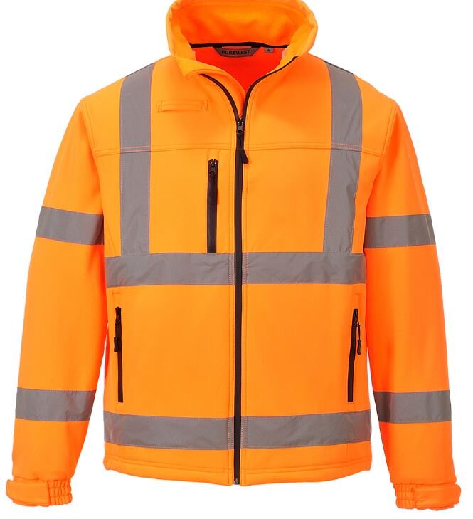 PortWest softshell S424 hi-vis oranje 3XL