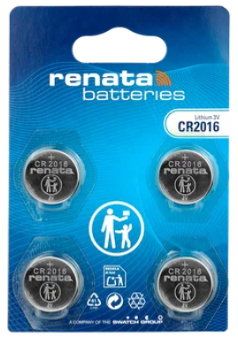 Renate batterij    cr2016 3.0v 4 stuks