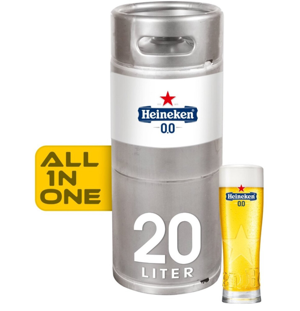 Heineken bier 0.0 %  fust 20 ltr