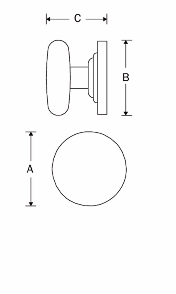 Wb meubelknop fungo 20mm    messing