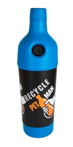 Petman flessen afvalbak 210 lier blauw