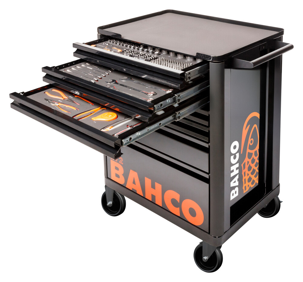 Bahco Gereedschapswagen zwart 216 dlg 7 lades