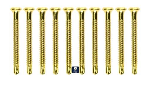ETCB trekschroef goud 4.8mm 10 stuks