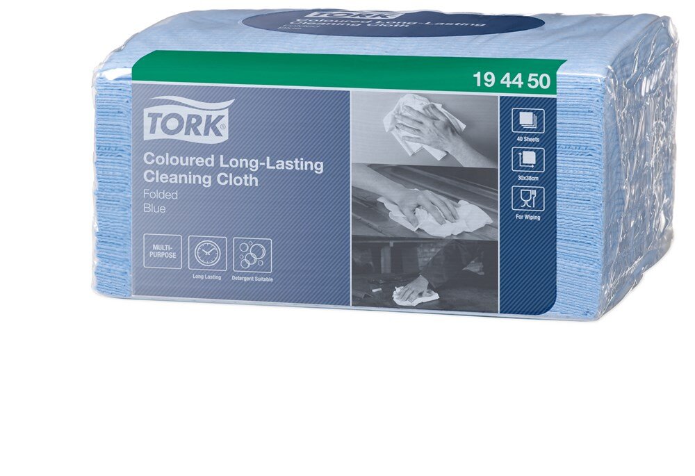 Tork Gevouwen Reinigingsdoek, 38,5x30cm blauw