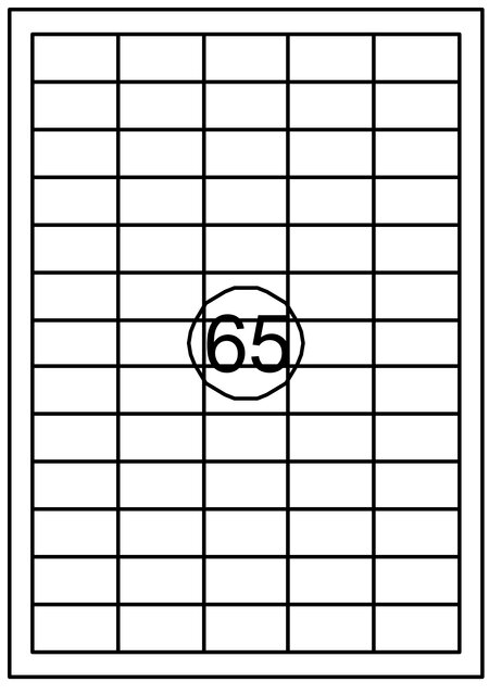 Etiket Quantore 38.1mmx21.2mm 6500 stuks