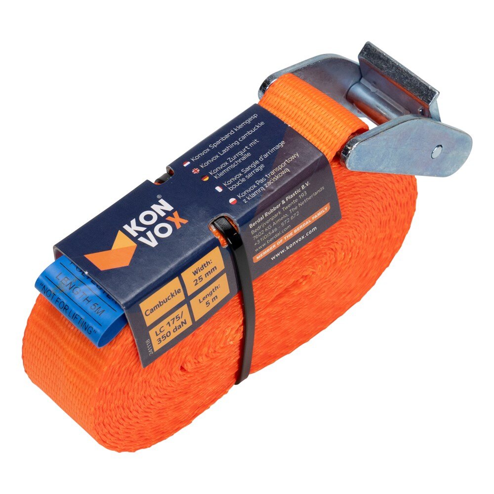 Konvox Spanband 25mm klemgesp HD 5m 350daN