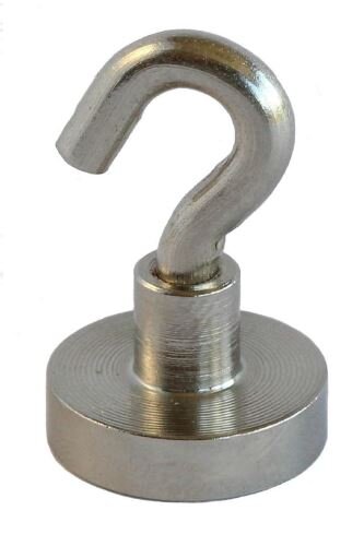 Neodymium potmagneet met haak 20x29mm 12,5kg