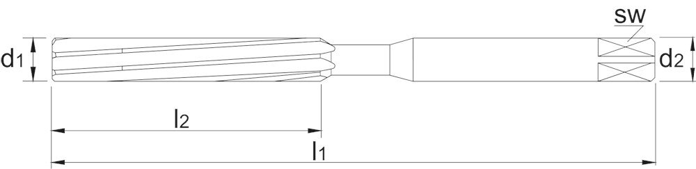Phantom HSS Handruimer DIN 206-B H7 12 mm