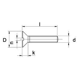 Metaalschroef mess.       pk m 6x40