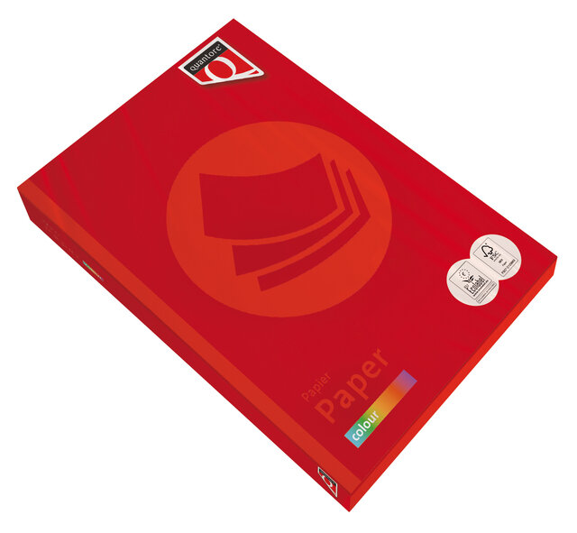 Kopieerpapier Quantore Colour A4 80gr felrood