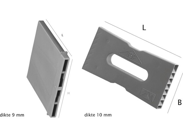 Stootvoegventilatie zw. 10x50x100mm